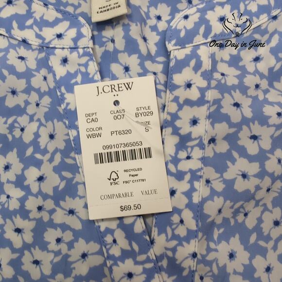 J.Crew Floral Button Front Tank Top Size S - Picture 2 of 5